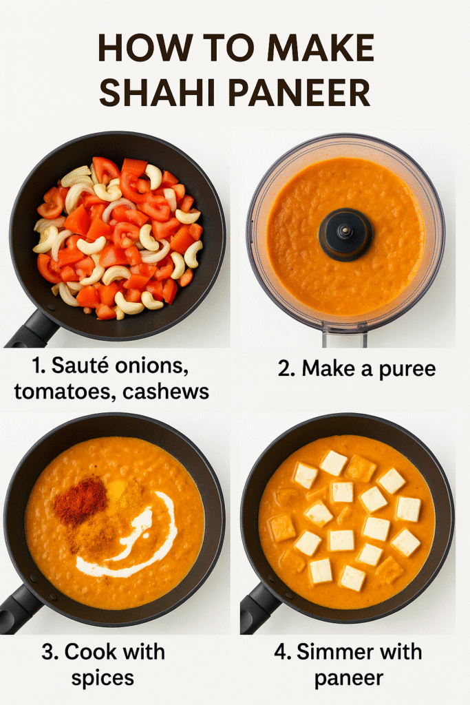 making shahi paneer
